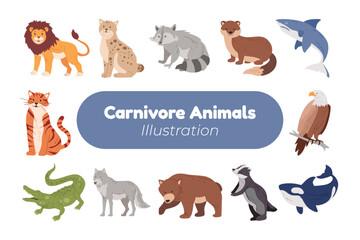carnivore animal vector illustration design