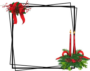 Obraz premium Christmas geometric frame.