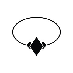 Necklace jewelry icon line design template isolated illustration