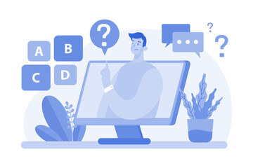 Company employees use survey online to find ideas.