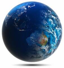 World globe - South-East Asia, Australia