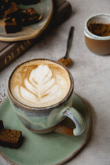cup of coffee with cinnamon