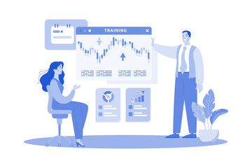 Stock Market Bubble Illustration concept on white background