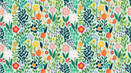 seamless ditsy flowers repeating pattern, tiny flowers pattern, ditsy, liberty , meadow, floral © peacefy