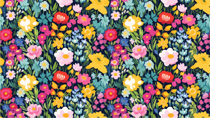seamless ditsy flowers repeating pattern, tiny flowers pattern, ditsy, liberty , meadow, floral © peacefy