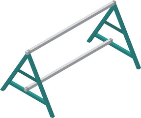 アイソメトリックな単管バリケード