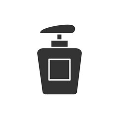 Shampoo. The icon of the shampoo jar. Silhouette of a shampoo bottle. Hairdressing accessories. Vector illustration isolated on a white background