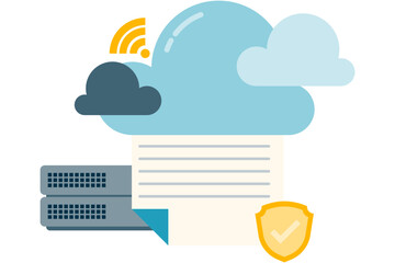 the process of backing up documents in cloud storage, data storage protection