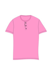 Button tshirt female in front view mock up template