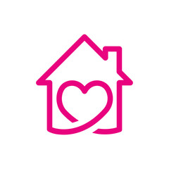 home love vector logo