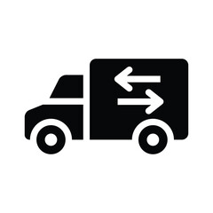 Moving truck vector icon