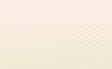 ベージュの青海波の背景