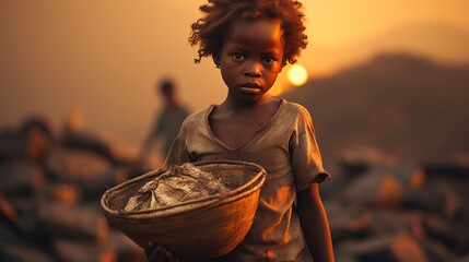 African child, child labor, social issues, poverty full ultra HD, High resolution