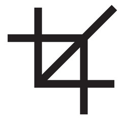Obraz premium Crop tool icon