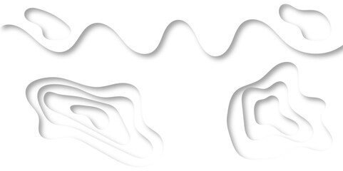 Gray and white abstract background. Abstract white papercut background 3d realistic design use for ads banner and advertising print design vector. 3d topography relief. Vector topographic.