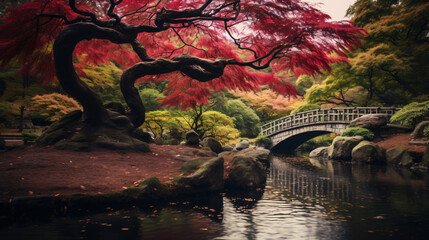 Japanese garden tree park