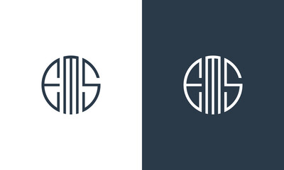 collection of initials ems logo design vector