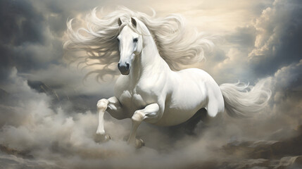 Obraz na płótnie Canvas Majestic white unicorn