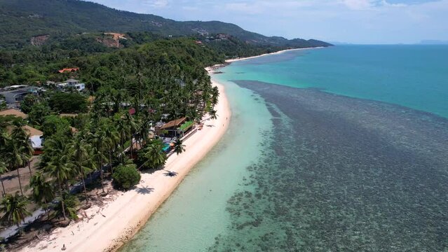 Aerial view of Baan Tai beach in koh Samui, Thailand