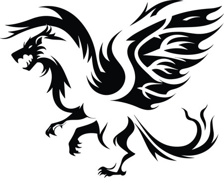 griffin vector illustration for logos, tattoos, stickers, t-shirt designs, hats