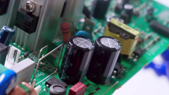 From a close-up, to zooming out of a completely assembled circuit board.