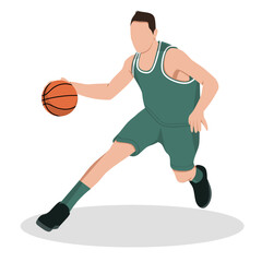 Naklejka premium Vector illustration of basketball player isolated