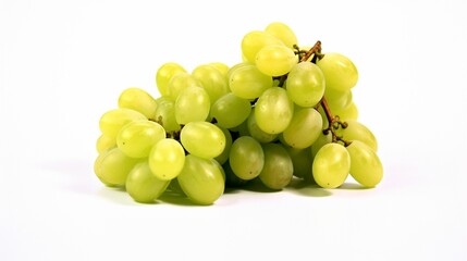 Fototapeta premium green grapes white background.Generative AI