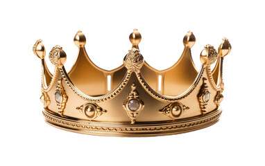 Amazing Gold Crown Isolated on Transparent Background PNG.