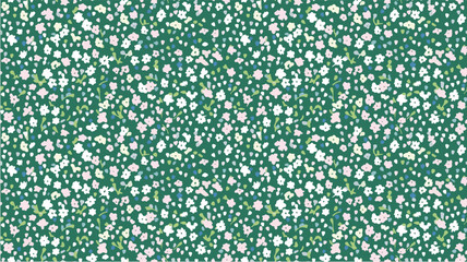 seamless ditsy flowers repeating pattern, tiny flowers pattern, ditsy, liberty , meadow, floral © peacefy