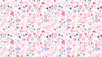 seamless ditsy flowers repeating pattern, tiny flowers pattern, ditsy, liberty , meadow, floral © peacefy