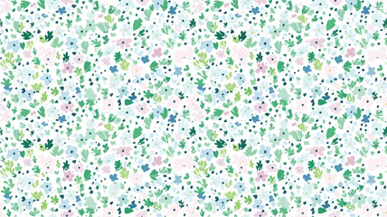 seamless ditsy flowers repeating pattern, tiny flowers pattern, ditsy, liberty , meadow, floral - obrazy, fototapety, plakaty