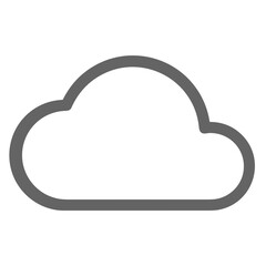 Cloud storage icon symbol vector image. Illustration of the database server hosting cloud system digital design image