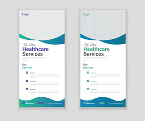Medical Roll-Up Or Dl Flyer Design Template For Your Business