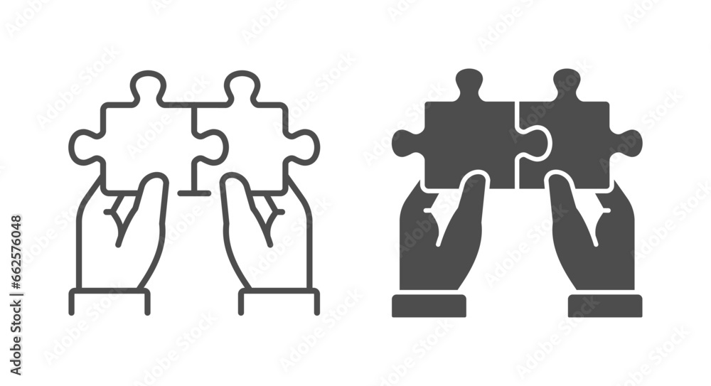 Wall mural Compromise icons on white background. Vector illustration.