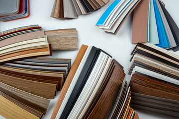 Naklejka premium wooden sampler material texture for new interior design