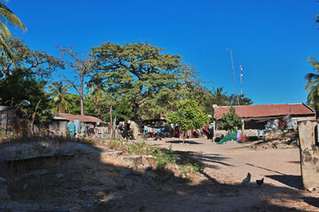 Fototapeta na wymiar Small village on Casamance river, Ziguinchor Region, Senegal, West Africa