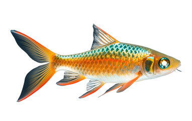 Attractive Rasbora Fish Isolated on Transparent Background PNG.