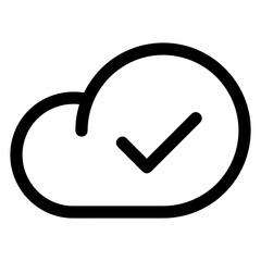 Cloud storage icon symbol vector image. Illustration of the database server hosting cloud system digital design image