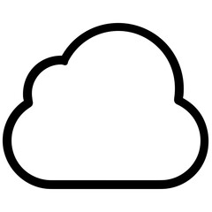 Cloud storage icon symbol vector image. Illustration of the database server hosting cloud system digital design image