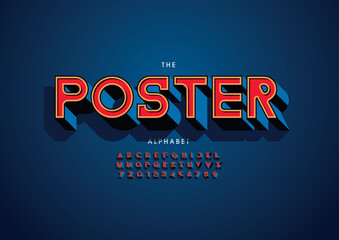 Vector of stylized modern font and alphabet
