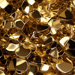 Abstract gold decorative background, ai generative