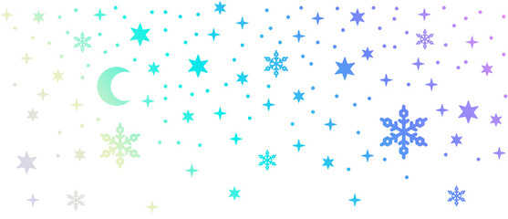 Holo Gradient Christmas Snowflake and Star