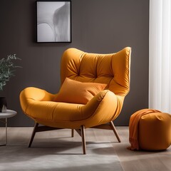 Studio Lighting Single Chair Simple Design Bold Shape Minimalist Design Nordic Style