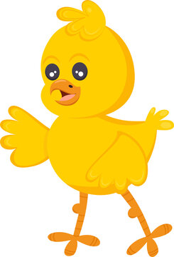 Isolated baby chick cartoon character