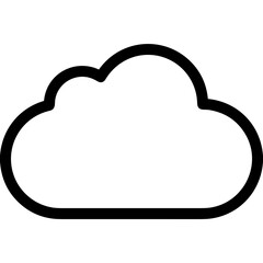 Cloud storage icon symbol vector image. Illustration of the database server hosting cloud system digital design image