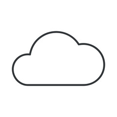 Cloud storage icon symbol vector image. Illustration of the database server hosting cloud system digital design image