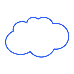 Cloud storage icon symbol vector image. Illustration of the database server hosting cloud system digital design image