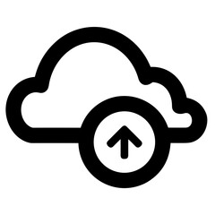 Cloud storage icon symbol vector image. Illustration of the database server hosting cloud system digital design image