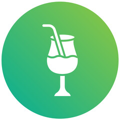 Cocktail Vector Icon Design Illustration