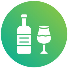 Wine bottle Vector Icon Design Illustration